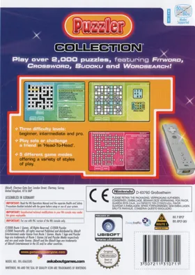 Puzzler Collection box cover back